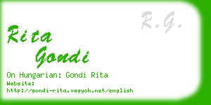 rita gondi business card